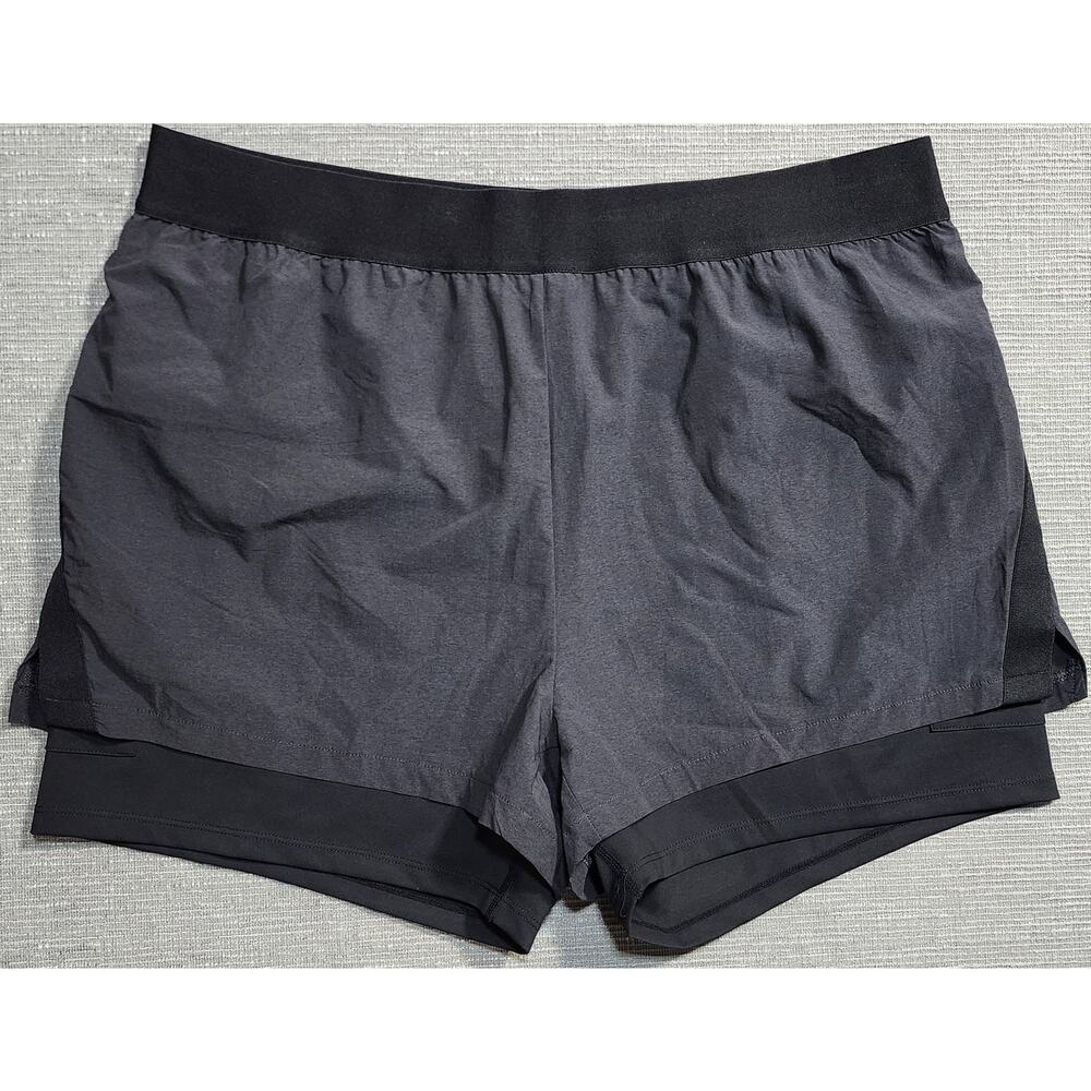Mono B Layered Athletic Running‎ Shorts Black 3XL